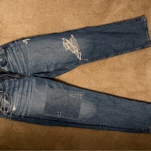 American Eagle Outfitters Women’s 90s Straight Strigid Denim Blue Jeans